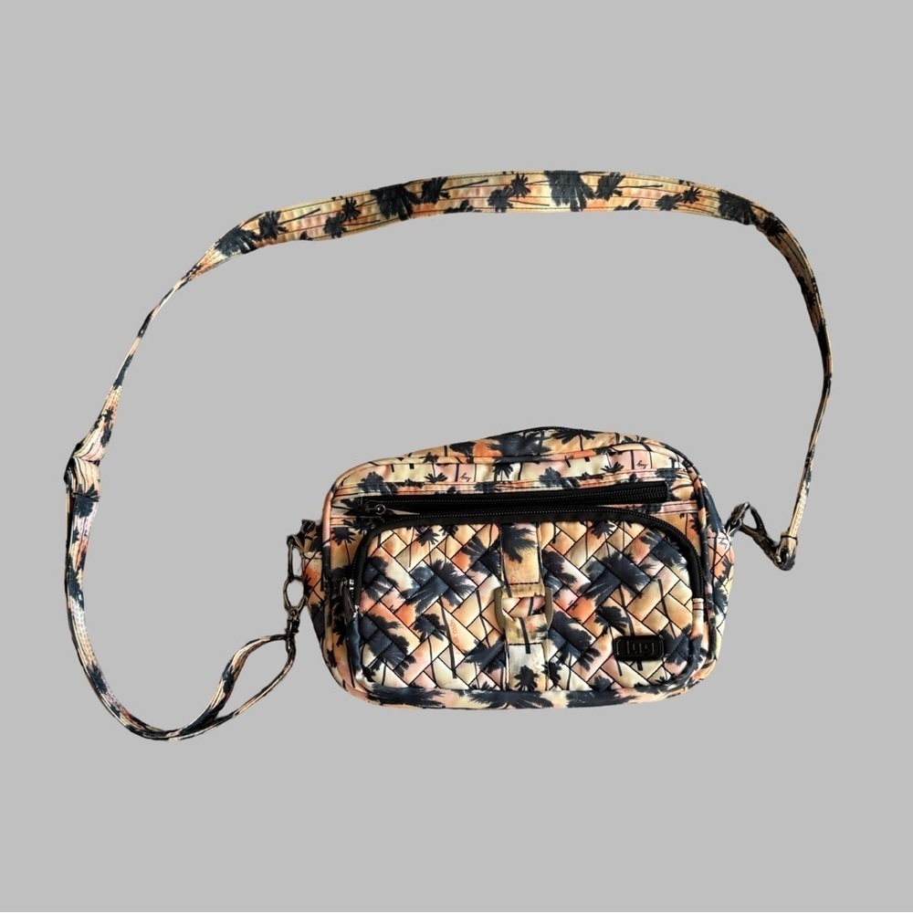 LUG Carousel Sunset Palm Tree Crossbody Bag